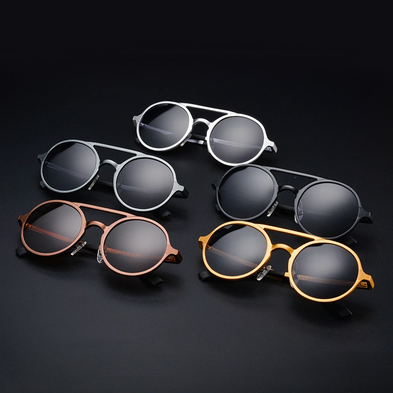 2021 newest fashion aluminum magnesium round sunglasses polarized women men eyewear shade sun glasses wholesale custom goggles