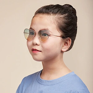Anti UV newest cheap cute baby kids boy heart shape sunglasses girls 2021 manufacture for custom UV sun glasses