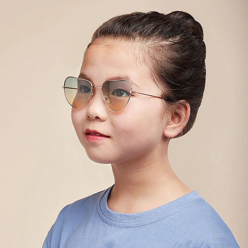Anti UV newest cheap cute baby kids boy heart shape sunglasses girls 2021 manufacture for custom UV sun glasses