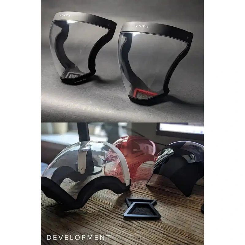 PC Cycling Blocc Stylish Laser Eye Protection Face Shield Sport Running Transparent Half Face Shield Guard Mask Face Screen Shie
