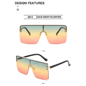 2021 newest fashion metal frame gradient color sunglasses women men eyewear shade trendy sun glasses wholesale custom goggles