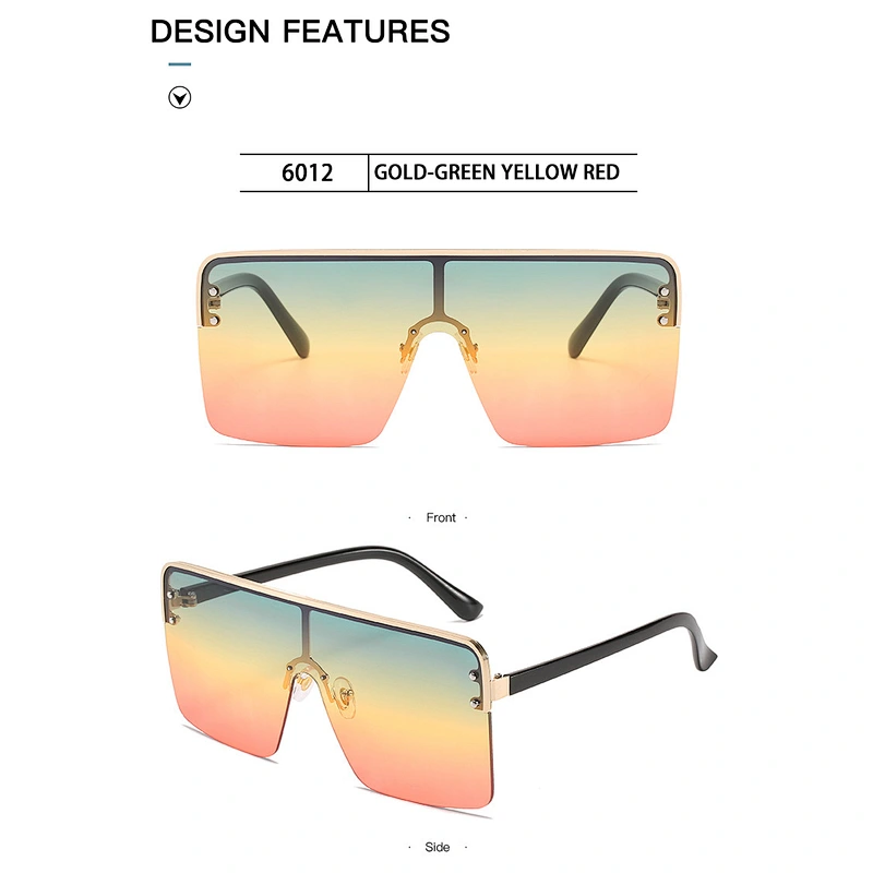 2021 newest fashion metal frame gradient color sunglasses women men eyewear shade trendy sun glasses wholesale custom goggles