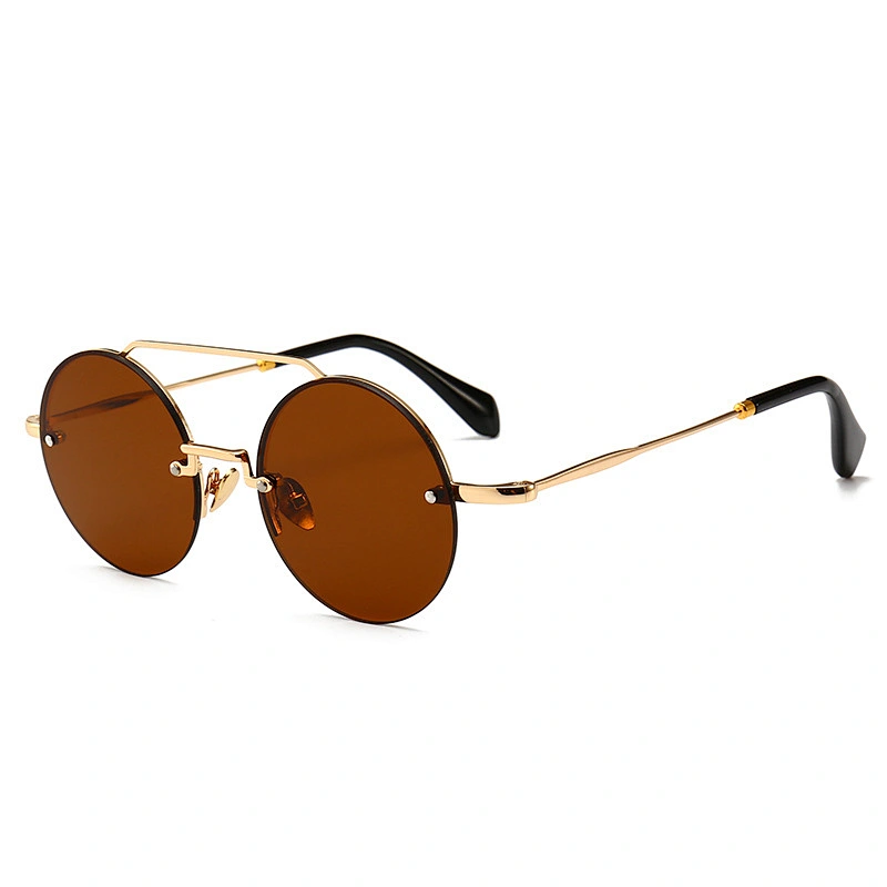 Explosive narrow frame modern retro sunglasses round sunglasses trend street model catwalk sunglasses