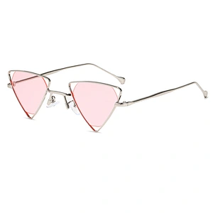 Polygon triangle transparent colorful kids boy sunglasses girls 2021 manufacture for custom UV sun glasses