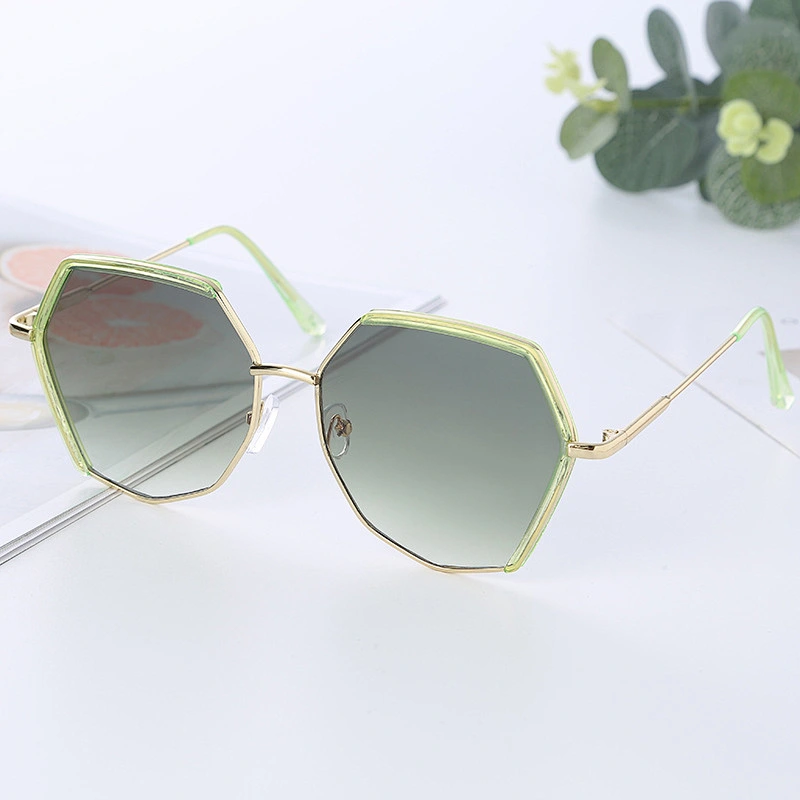 2021 newest fashion rimless diamond trim polygon sunglasses women men eyewear shade vintage sun glasses wholesale custom goggles