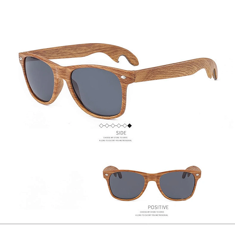 Bamboo sunglasses factory rice nail sunglasses L-002 wooden sunglasses grain bamboo grain frame mirror