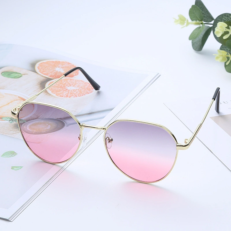 Anti-UV 2021 newest fashion blue light block metal round sunglasses women men eyewear shade sun glasses wholesale custom goggles