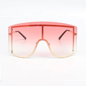2021 fashion newest square big frame rimless trendy sunglasses women men eyewear shade sun glasses wholesale custom goggles
