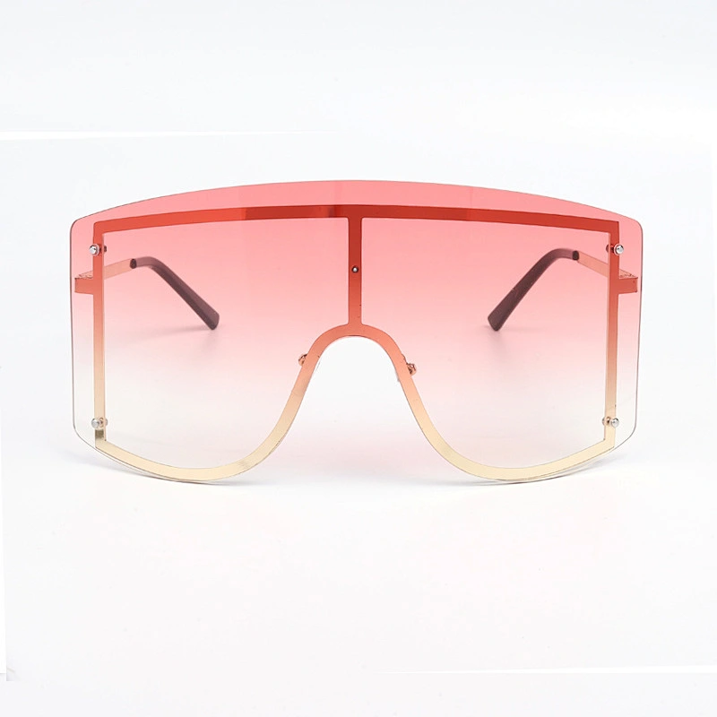 2021 fashion newest square big frame rimless trendy sunglasses women men eyewear shade sun glasses wholesale custom goggles