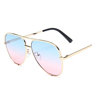 2021 newest fashion double beam oval sunglasses women men eyewear shade vintage sun glasses wholesale custom goggles