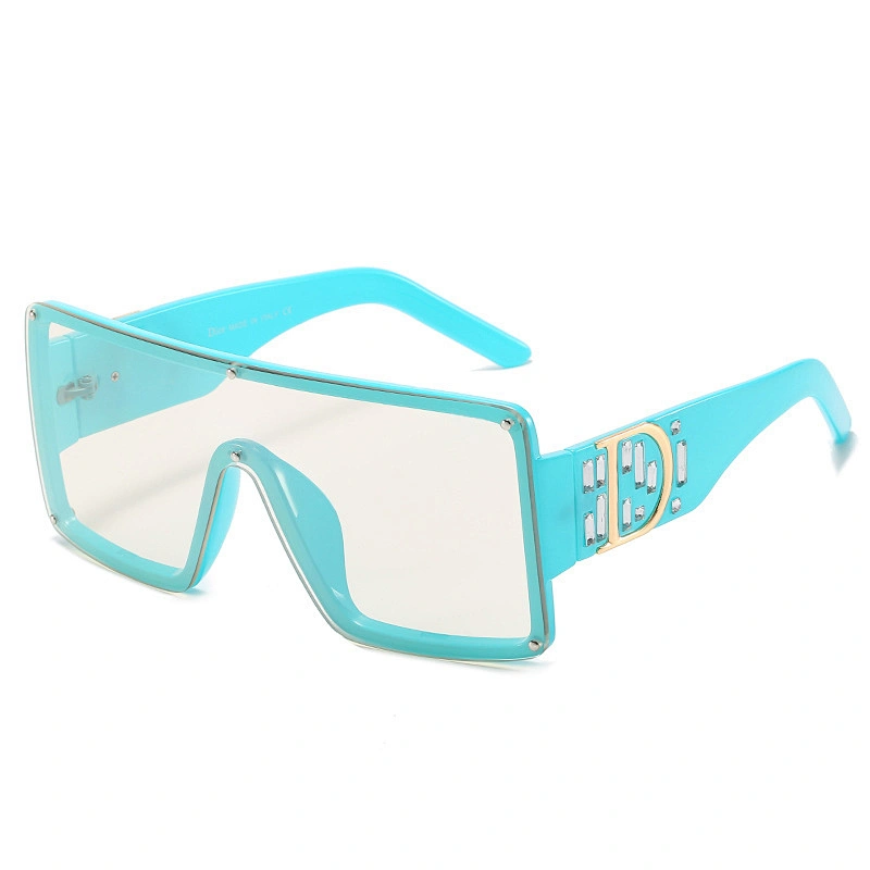 2021 newest fashion oversize square diamond sunglasses women men eyewear shade vintage sun glasses wholesale custom goggles