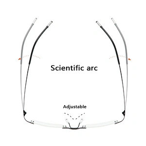 Square aluminum magnesium rimless foldable optical frame river wholesale myopia women eyewear men eyeglasses design eye glasses