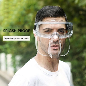 Anti-fog Face Shield mask Combination Face Shield Transparent Exquisite Design Separable Splash Proof FaceShield For Men
