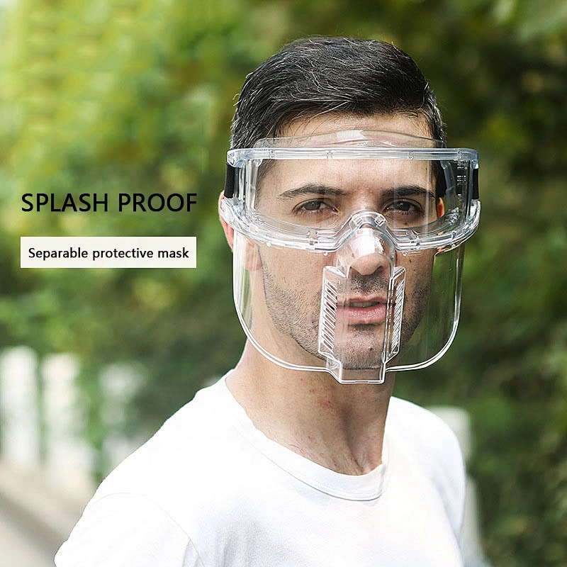 Anti-fog Face Shield mask Combination Face Shield Transparent Exquisite Design Separable Splash Proof FaceShield For Men