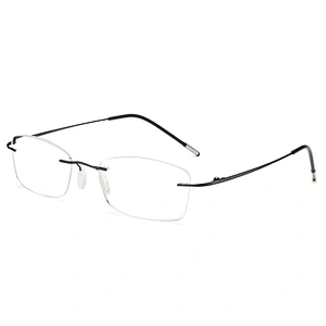 Anti blue light HD titanium light rimless trendy retro designer optics reading glasses men women wholesale reader glasses frame