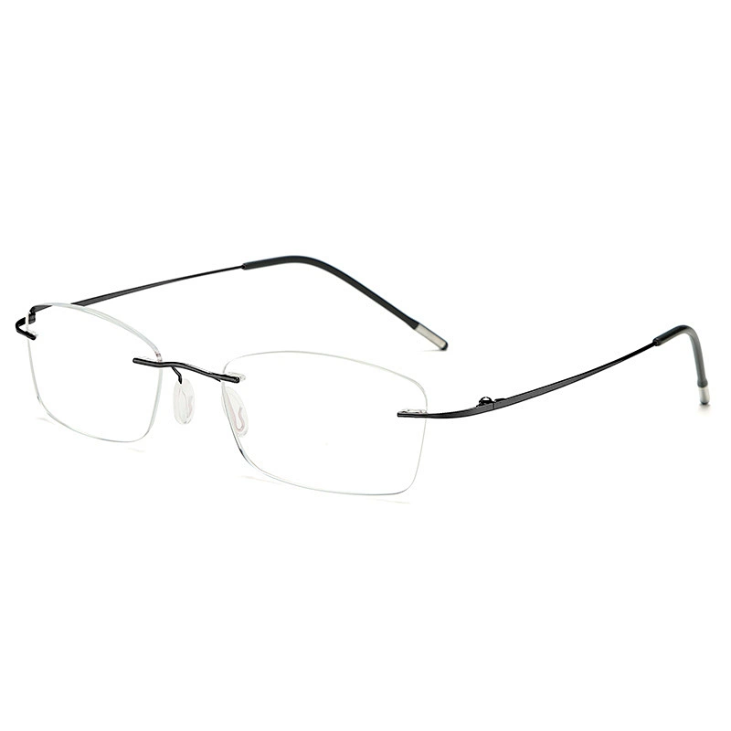 Anti blue light HD titanium light rimless trendy retro designer optics reading glasses men women wholesale reader glasses frame