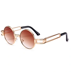 Cross-border foreign trade explosion steampunk fashion sunglasses European and American street style retro round Prince mirror