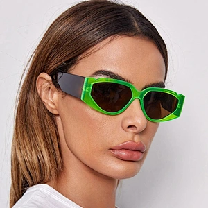 2021 newest fashion triangle cat eye colorful celebrity sunglasses women men eyewear shade sun glasses wholesale custom goggles
