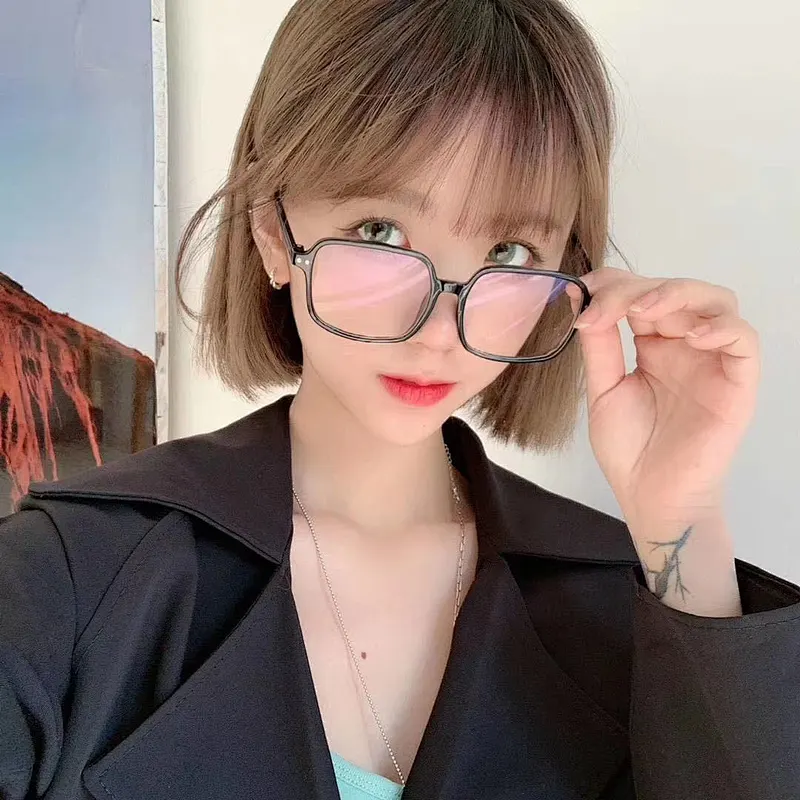 Anti blue light glasses river square big retro frame optical frames wholesale women eyewear men eyeglasses design eye glasses