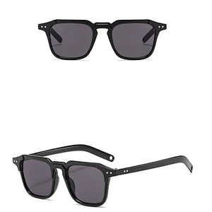 2021 newest fashion hip hop stud metal square sunglasses women men eyewear shade vintage sun glasses wholesale custom goggles