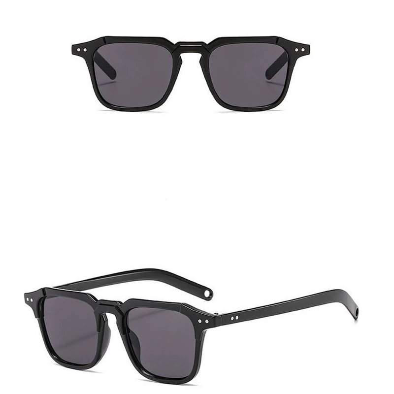 2021 newest fashion hip hop stud metal square sunglasses women men eyewear shade vintage sun glasses wholesale custom goggles