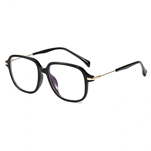 New TR90 flat light anti-blue light metal color optical frame couple style square fashion glasses high quality optical frames