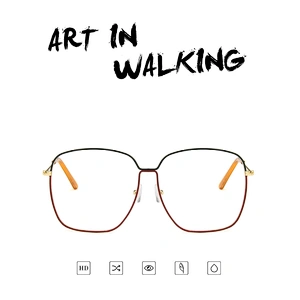 Retro metal big frame trendy celebrity optical frame river wholesale women eyewear men eyeglasses design eye glasses