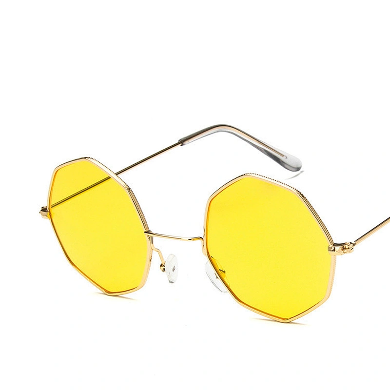 2021 newest metal round frame polygon retro sunglasses women men eyewear shade vintage sun glasses wholesale custom goggles