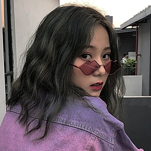 2021 newest fashion lip shape metal small frame sunglasses women men eyewear shade vintage sun glasses wholesale custom goggles