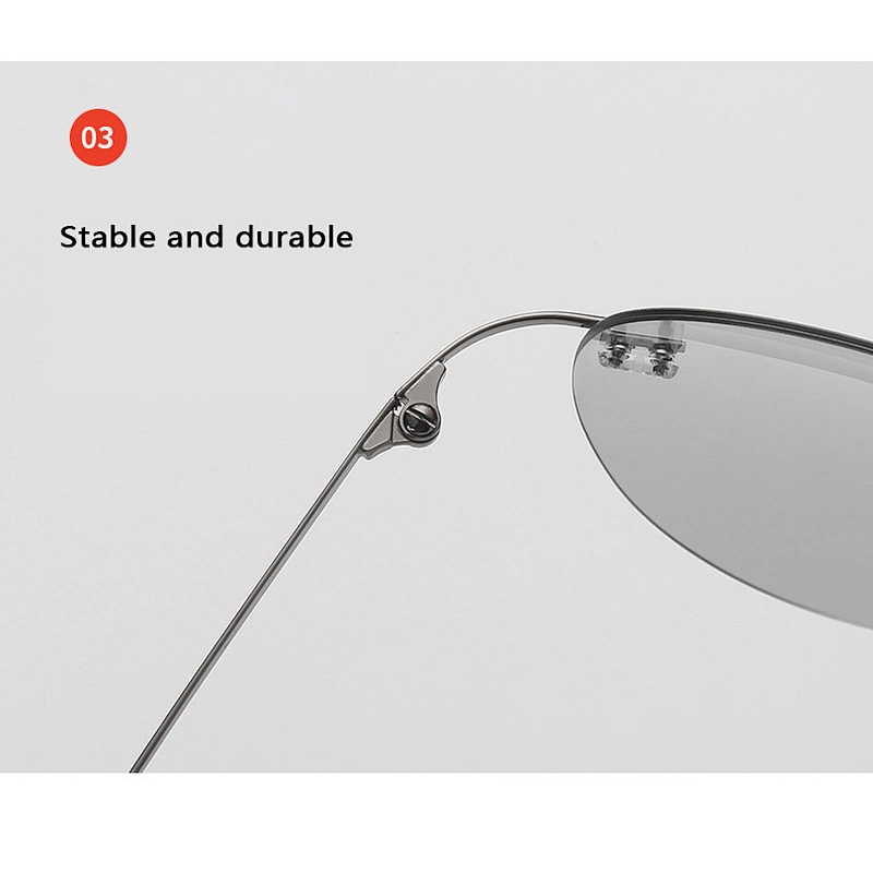 2021 newest fashion titanium rimless oval sunglasses polarized women men eyewear shade sun glasses wholesale custom goggles