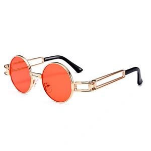 Cross-border foreign trade explosion steampunk fashion sunglasses European and American street style retro round Prince mirror