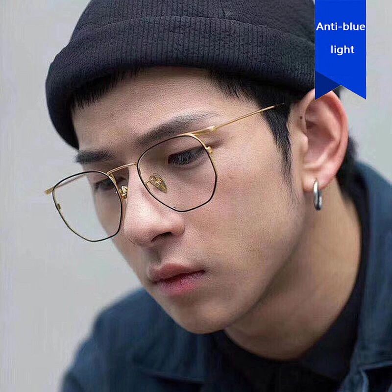 Anti UV retro metal polygon Irregular glasses optical frame river wholesale women eyewear men eyeglasses design eye glasses