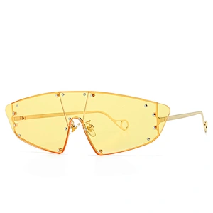 Modern Retro One-Piece Cat Eye Sunglasses wholesale Jump Di Sunglasses edc Electronic Syllable Cool women Sunglasses