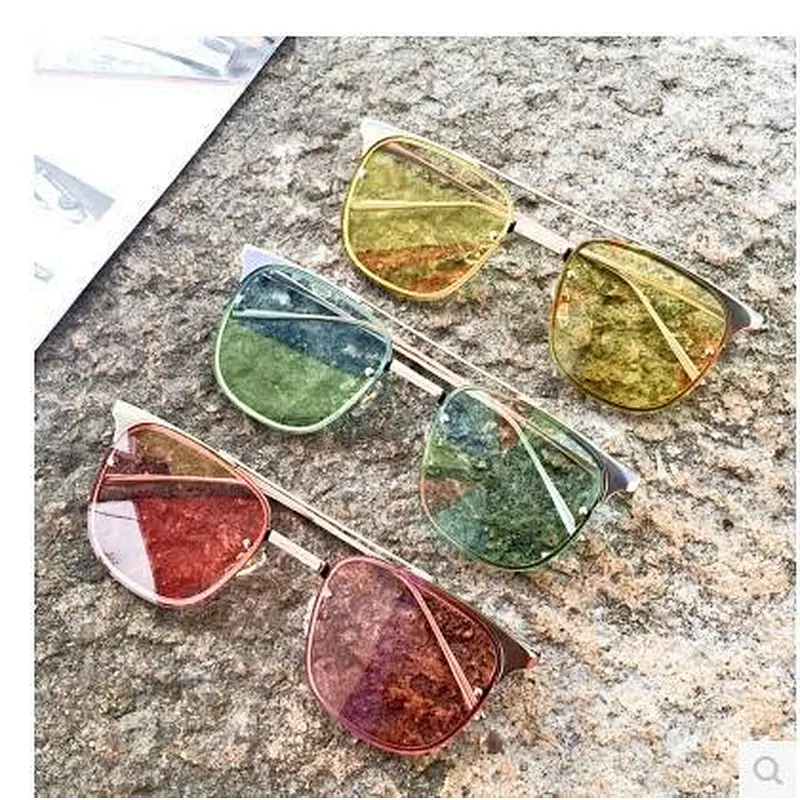 2021 newest fashion square big frame jelly color sunglasses women men eyewear shade vintage sun glasses wholesale custom goggles