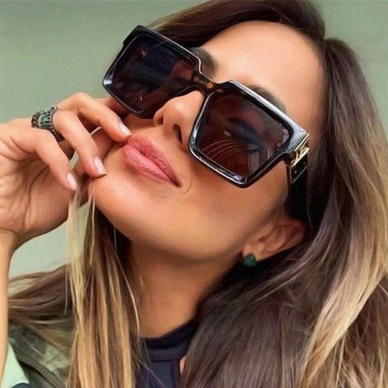 2021 newest fashion thick square big frame trendy sunglasses women men eyewear shade sun glasses wholesale custom goggles