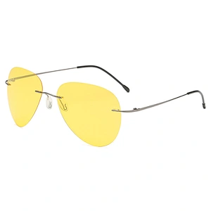 2021 newest fashion rimless oval titanium sunglasses polarized women men eyewear shade sun glasses wholesale custom goggles