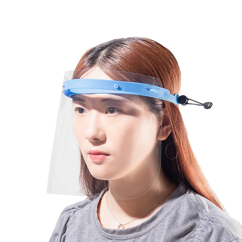 Full head acrylic face shield HD transparent policarbonyte visor face shield PET anti fog splash dust face shield mask