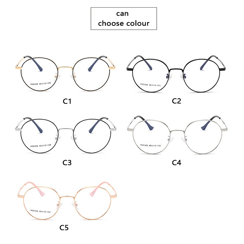 Newest metal round frame simple optical frame river wholesale myopia women computer eyewear men eyeglasses design eye glasses