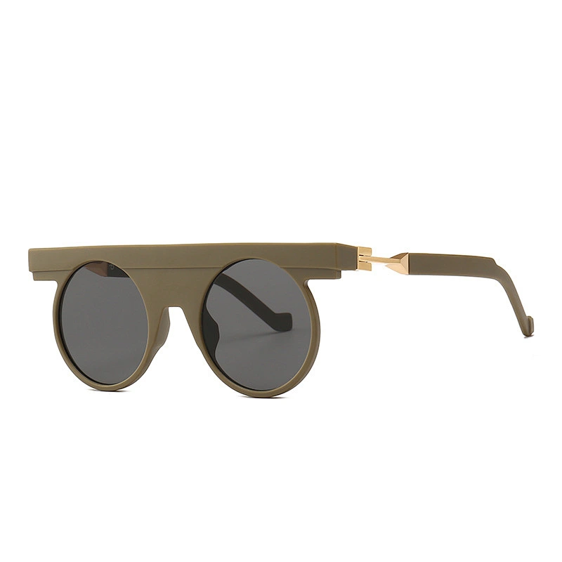 Fashionable sunglasses hot style concept round flat polarized sunglasses trend frosted custom sunglasses
