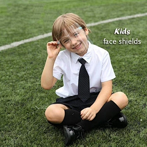 Kid faceshield baby children wearing double-sided anti fog protective face shield Screen Visor Goggles Mask with Glasses