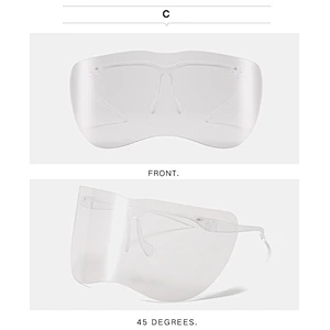 Blocc Stylish Laser Eye Protection Face Shield Transparent Half Face Shield Guard Mask Face Screen Shield