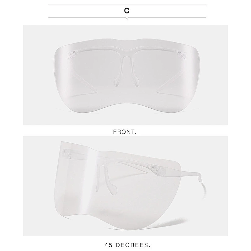 Blocc Stylish Laser Eye Protection Face Shield Transparent Half Face Shield Guard Mask Face Screen Shield