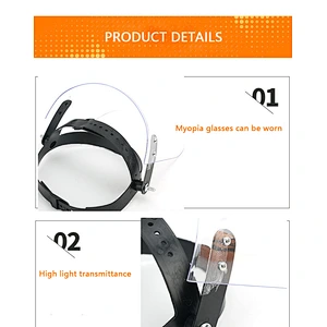 Manufacturer head wear faceshield safety face shield plexiglass full face shield plexiglass mask anti impact splash face shield