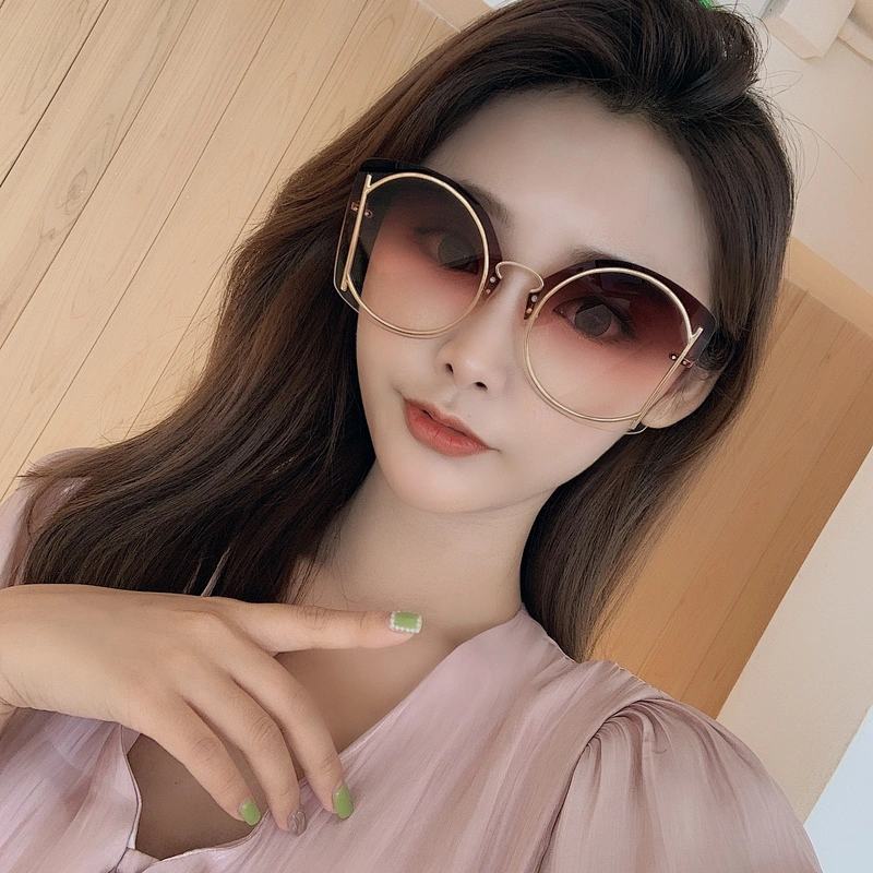 2021 newest fashion metal Irregular geometry sunglasses women men eyewear shade vintage sun glasses wholesale custom goggles