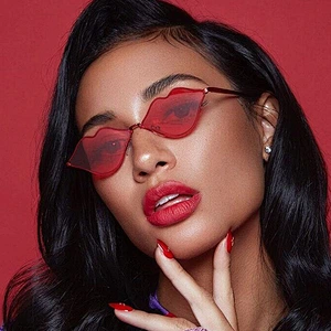 2021 newest fashion lip shape metal small frame sunglasses women men eyewear shade vintage sun glasses wholesale custom goggles