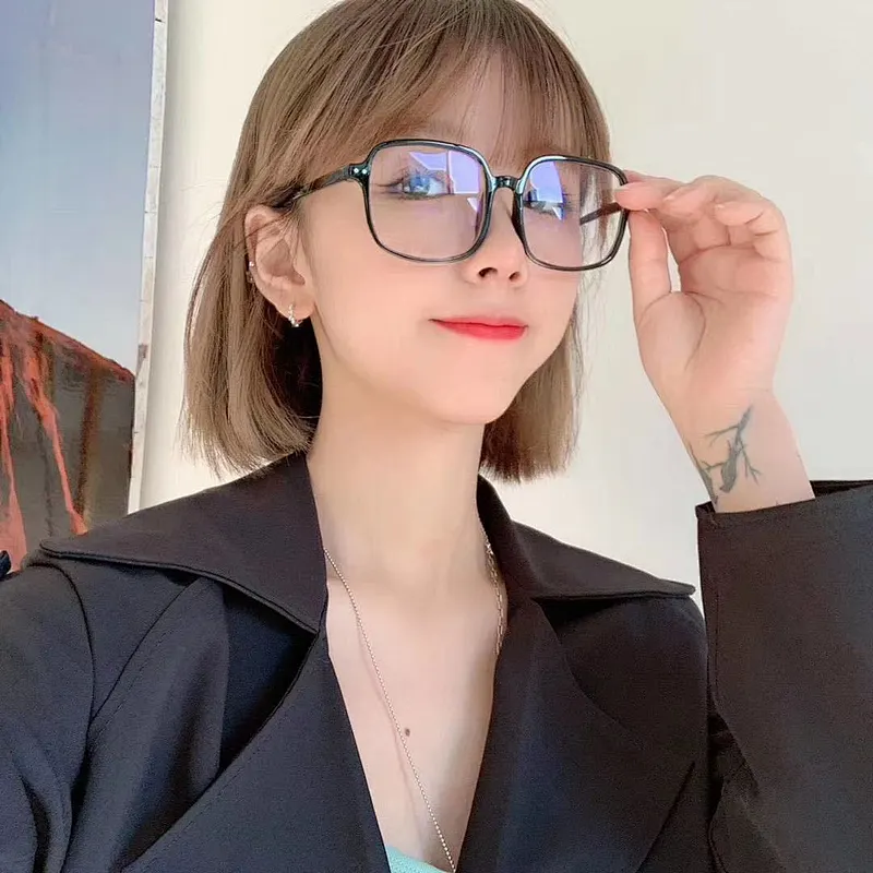 Anti blue light glasses river square big retro frame optical frames wholesale women eyewear men eyeglasses design eye glasses