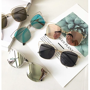 2021 newest fashion metal square beach sunglasses women men eyewear shade vintage sun glasses wholesale myopia custom goggles