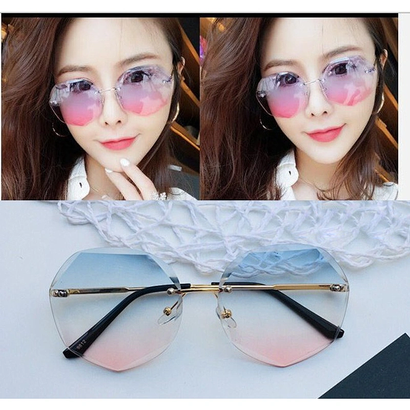 Anti UV 2021 newest fashion chamfering metal sunglasses women men eyewear shade vintage sun glasses wholesale custom goggles