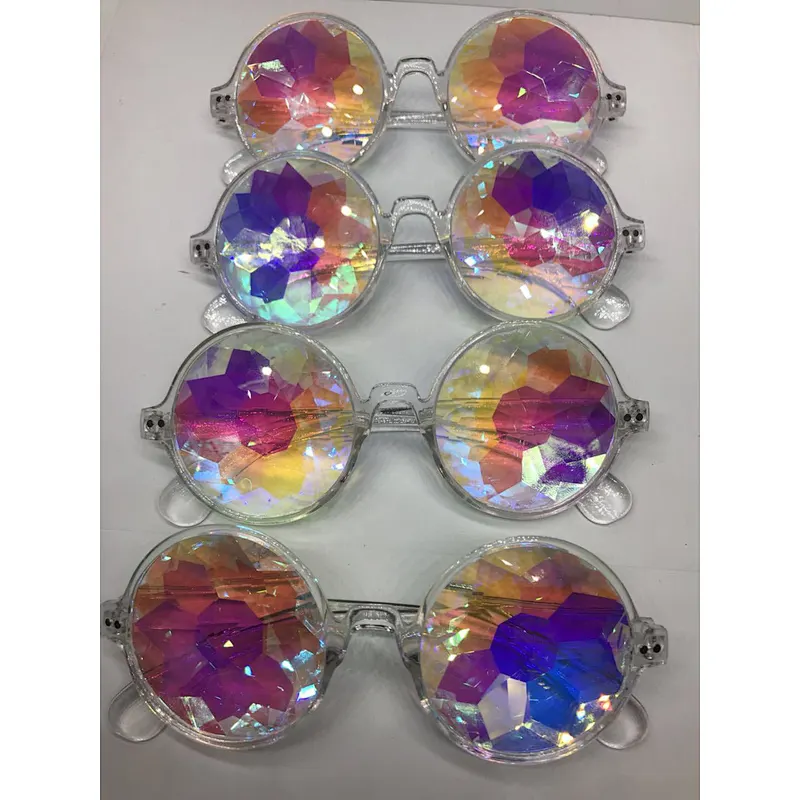 2021 newest fashion kaleidoscope mosaic party sunglasses women men eyewear shade vintage sun glasses wholesale custom goggles