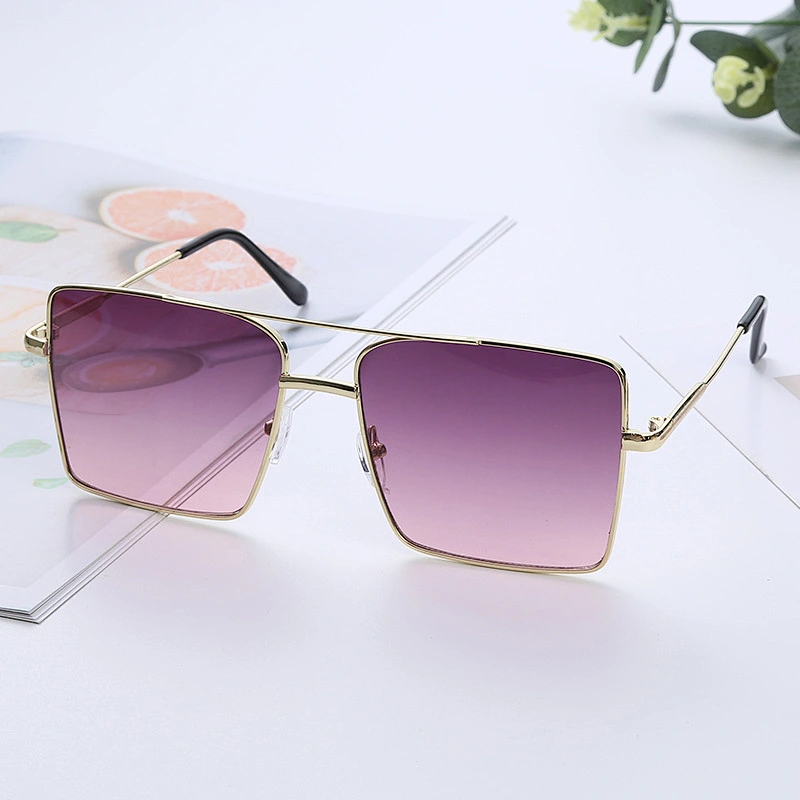 Anti-UV 2021 newest trendy blue light block metal square sunglasses women men eyewear shade sun glasses wholesale custom goggles